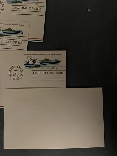 1967 The Virgin Islands First Day Of Issue Air Mail Post Card Lot Of 8 - Picture 7 of 9