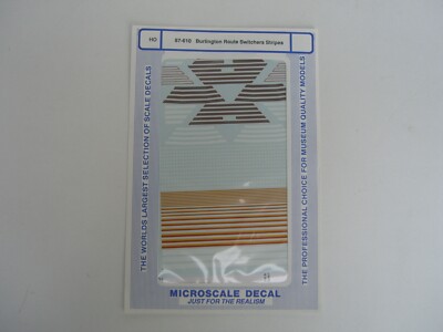 Microscale Decal 87-610 Burlington Route Switchers Stripes Spur H0