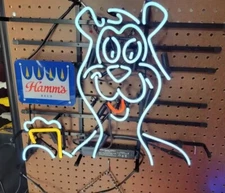 Hamm's Beer Neon Sign 20"x16"  Bar Light Lamp Visual Bar Handmade Decor Artwork
