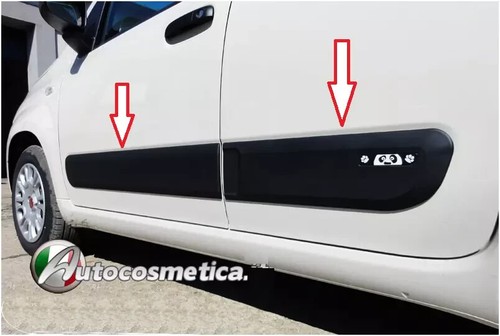 MODANATURE LATERALI PER FIAT NUOVA PANDA 2012+ FASCE PARACOLPI PROTEZIONE PORTE - Imagen 2 de 6