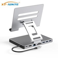 USB-C Hub Stand Docking Station Multiport Adapter USB3.0 Foldable Tablet Bracket