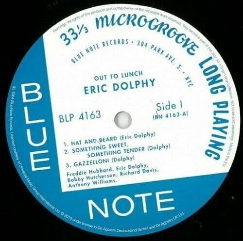 ERIC DOLPHY Out To Lunch Vinyl Record Album LP Blue Note 2016 Jazz Musc - Picture 2 of 6