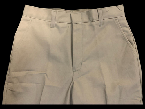 Flynn O'Hara Uniform Boys Twill Pants Khaki Flat Front, 16 Husky - Picture 2 of 9