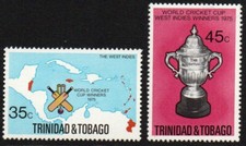 Trinidad & Tobago #260 - 261  Mint NH 1976 World Cricket Cup Complete Set