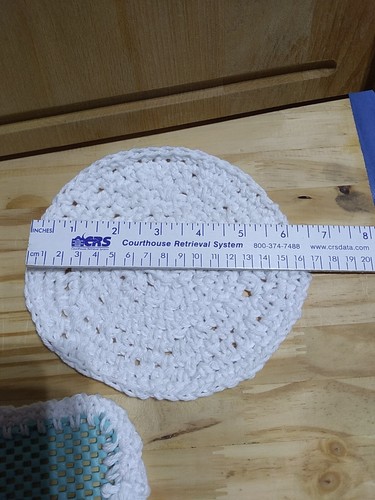 Handmade Knitted Sets 3 Item Jar Opener~ Dishcloth Washing Dishes White Color - Picture 7 of 9