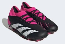 Adidas Predator Accuracy.3 FG Soccer Cleats Shoes Black Pink GW4609 Youth