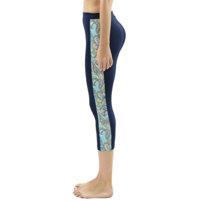 Private Island Hawaii Women's Swim & Yoga Capri Leggings Pants Rash Guard Bottom