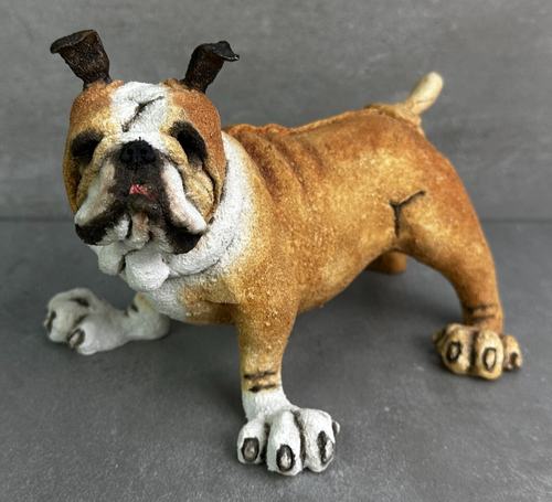 COUNTRY ARTISTS / A BREED APART 5"H X 6.5"W x 8"L - BULL DOG Sculpture Figure