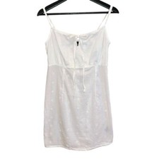 Love By Chesley Babydoll Mini Dress Womens S White Eyelet Spaghetti Straps