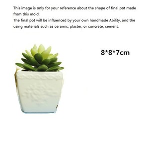 Cachepots Concrete Flower Pot Silicone Mold Planter Home