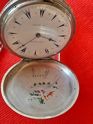 Rare !!! Silver Lebet & Fils Large 50.5mm Ottoman Pocket Watch _422