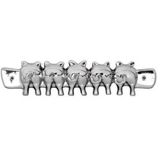 PIG'S BUMS Key Rack CHROME BRASS ANTIQUE BRONZE + Screws House hooks wall holder