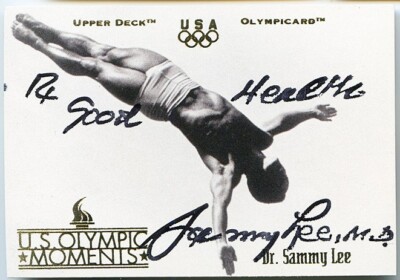 1996 -SAMMY LEE-  Signed/Autograph/Auto Upper Deck Olympicards Olympics Card