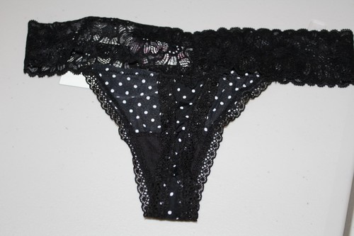 NWT Ladies S 3-5 no boundaries black and white thong 1000000688 - Picture 2 of 2