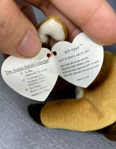Ty Beanie Baby Whisper 1997 1998 PE Pellets with Errors - Picture 5 of 7