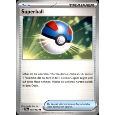 Pokemon Superball PAL 183/193 Karte - DEUTSCH - Karte Entwicklungen in Paldea