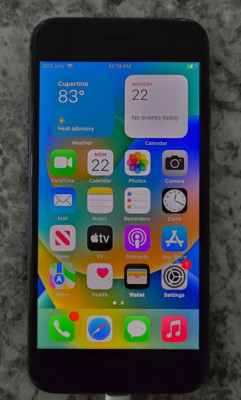 ATT, Apple iPhone 8, 64GB, Model #MQ6V2LL/a, Black, A1905