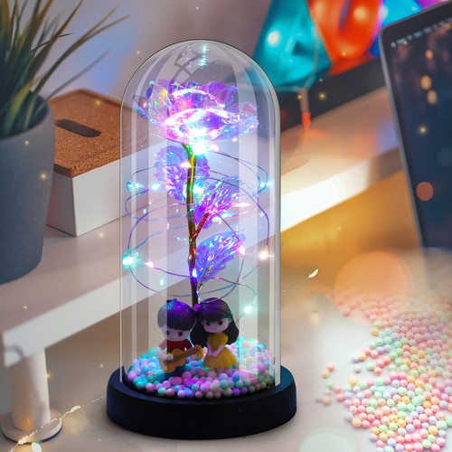Galaxy Eternal Rose in Glass LED Forever Flower Valentine's Day Gift for Her - Picture 41 of 131