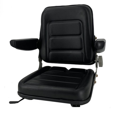 Asiento de tractor universal ajustable con reposabrazos para carretilla elevadora volquete cortacésped excavadora - Imagen 4 de 13
