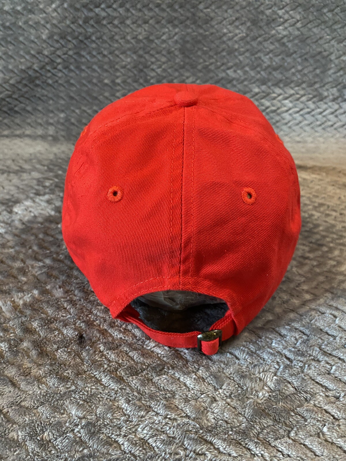 6 Panel Baseball Cap Plain Red Adjustable Hat - image 2