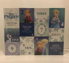 NEW Disney Frozen Women  s 12 Days Of Socks Advent Sock Size 9-11 Shoe Size 4-10
