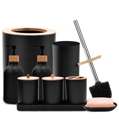 9pcs Bathroom Set, Bathroom Accessories Set,Soap Dispenser &Toothbrush Holder - Picture 19 of 28