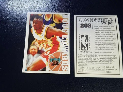 1995 - 1996 NBA Panini Italian Basketball Stickers 1-250 BLACK BACK YOU PICK - Picture 202 of 250