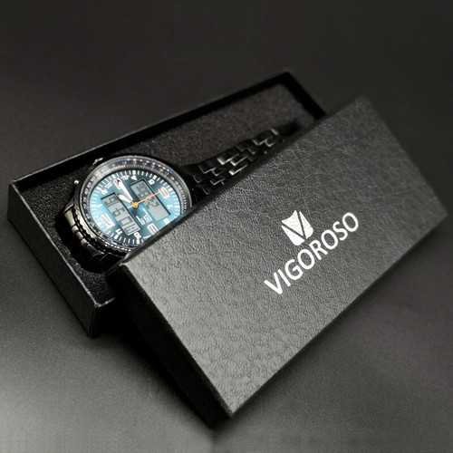 Men's Date Military Quartz Sport Digital Stainless Steel Analog Waterproof Watch - Picture 9 of 9