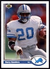 Barry Sanders 1991 Upper Deck Card 444