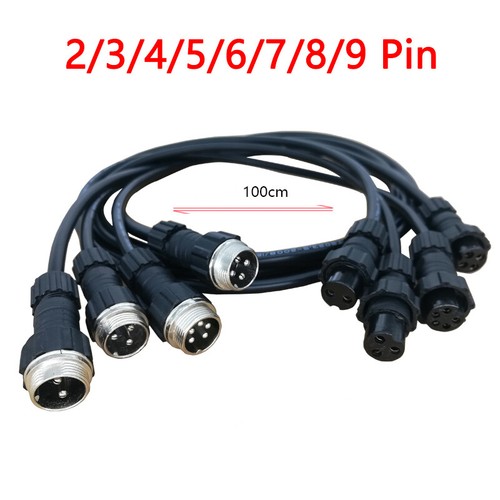GX16 LED Strip DC Male Female Plug Wire 2/3/4 - 9 Pin Connector Cable Waterproof - Picture 1 of 17