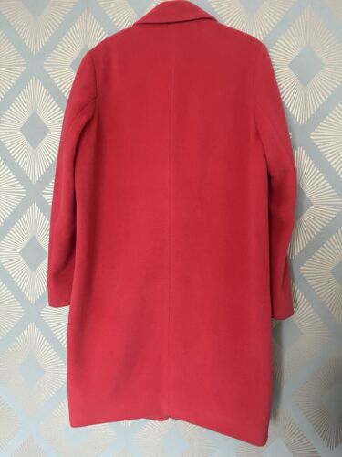 Pure Collection 100% Wool Single Breasted Coral Coat Size 12 - Picture 4 of 14