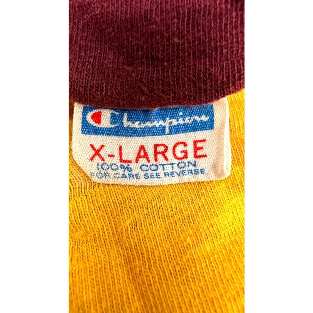 70S 80s Retro Vintage Champion Reversible Short Sleeve T-Shirt 