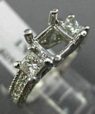 .76CT ROUND  PRINCESS DIAMOND 14K WHITE GOLD SEMI MOUNT ENGAGEMENT RING 1609