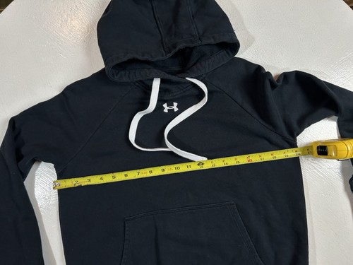 Under Armour Hoodie Women’s Size SMALL Black Fleece Sweatshirt / Sweater S - Picture 4 of 6