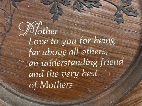 Vintage Mutter Holztafel Mutter Gedicht Freundin rund 9" tolles Geschenk für Mama - Bild 3 von 5