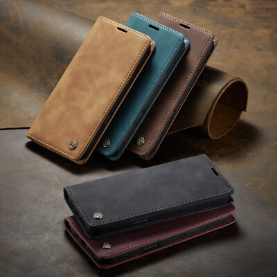 For iPhone 16 15 14 13 12 11 Pro Max XS Leather Wallet Case Magnetic Flip Cover