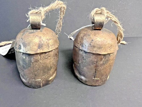 2er Set Wüstenglocken, handgeschlagener Stahl & Bronze, nagelneu, einzigartiger Ton, Inika - Bild 4 von 9