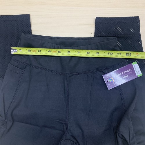 Medias de running capri yoga 3 bolsillos cintura alta negras medianas para mujer 3,5' WB - Imagen 5 de 11