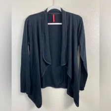 Ruby Ribbon Black Sweater Cardigan Women Size Medium Minimalist Neutral Office