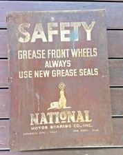 Vntg SAFETY CABENET NATIONAL MOTOR BEARING CO INC REDWOOD CITY CA VAN WERT OHIO