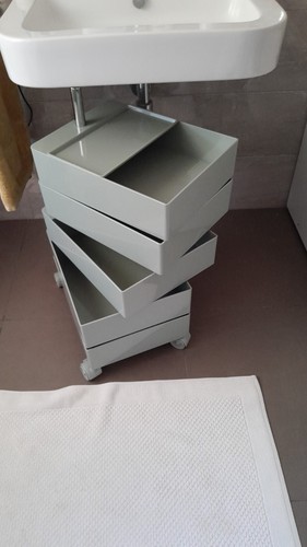 contenitore plexiglas con cassetti mai usato verde chiaro - Foto 2 di 2