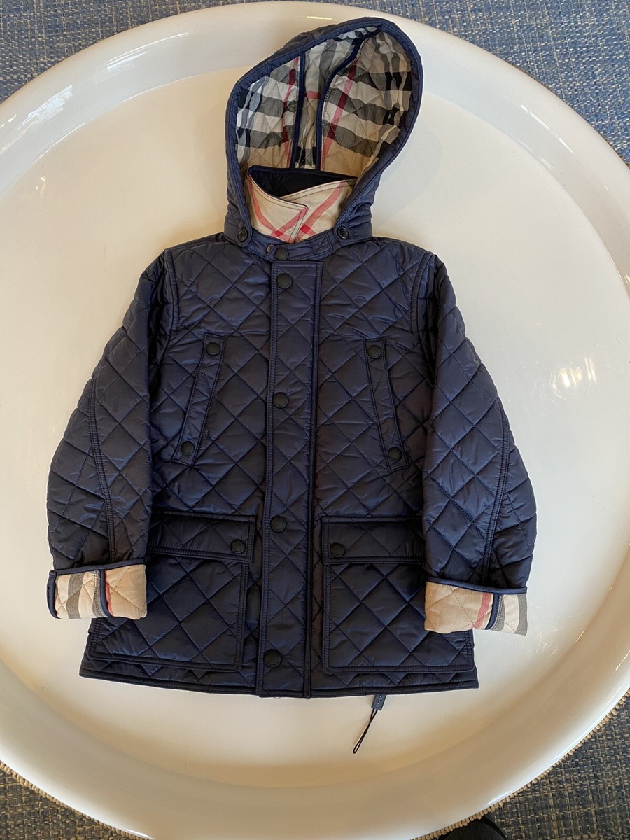 Burberry quilted coat with hood sales