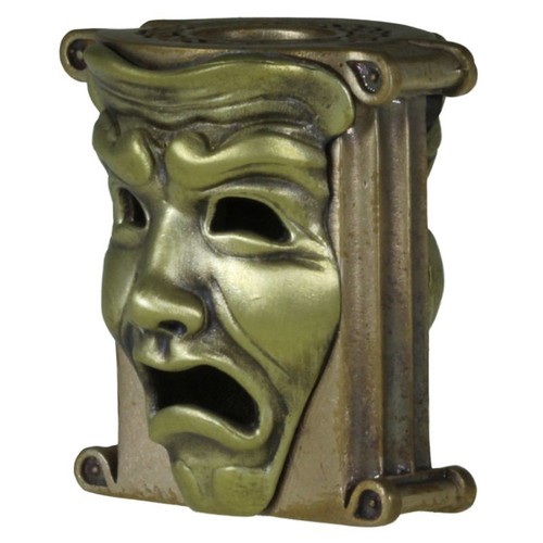 "Tragicomedy" Theatrical Mask Lanyard Bead for Paracord, Leather, & Other Cords - Picture 28 of 67