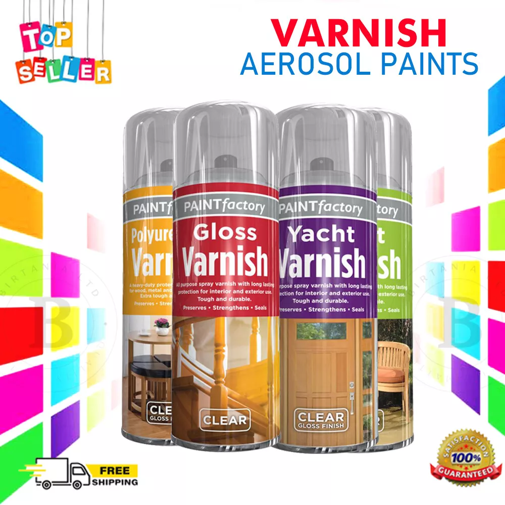 250ml/400ml Paint Factory Polyurethane,Yacht, Clear Gloss Varnish Spray  Paint V5