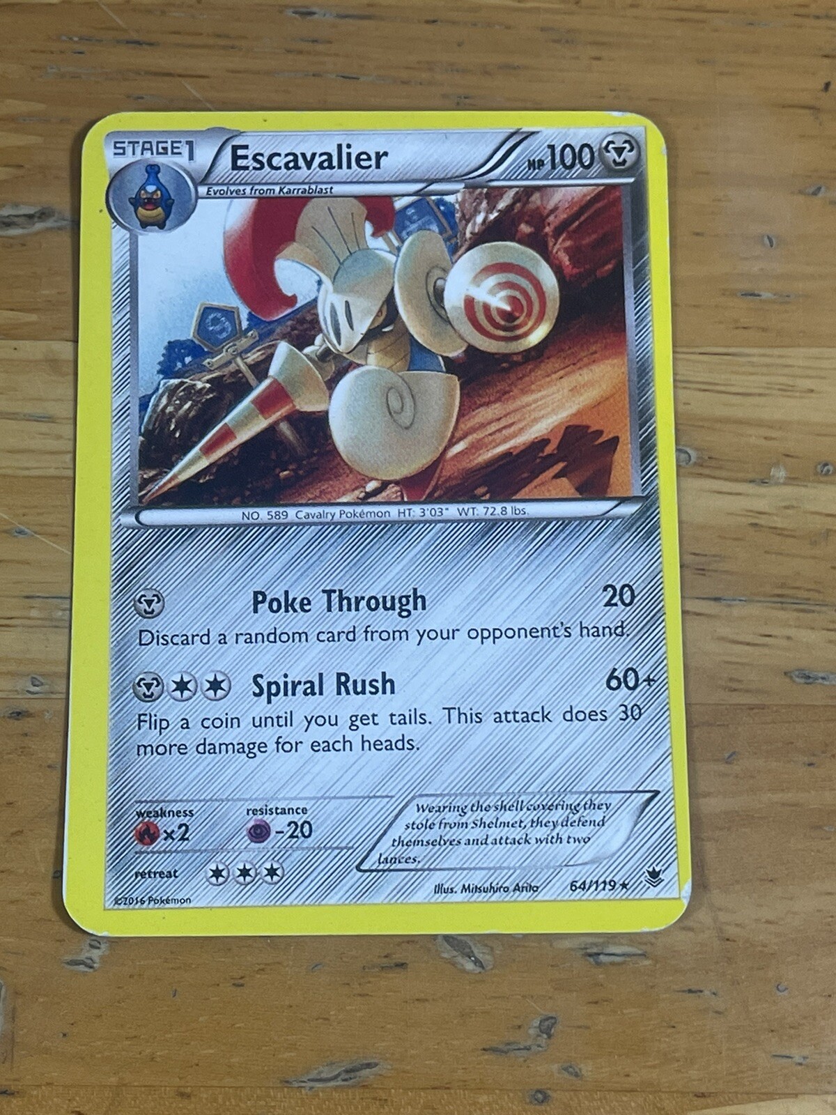 Pokémon TCG Escavalier Phantom Forces 64/119 Regular Rare