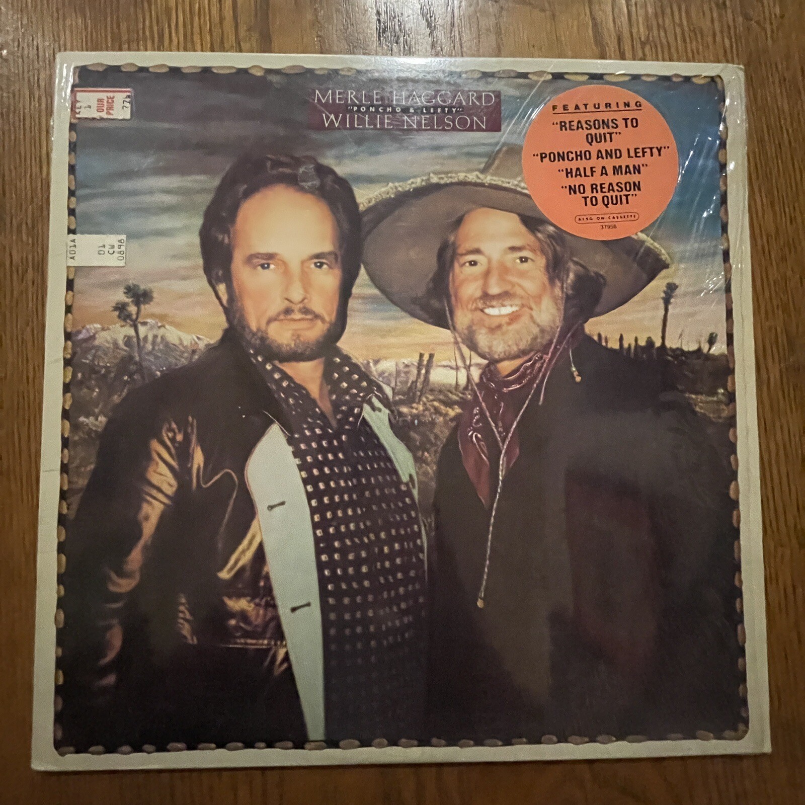 MERLE HAGGARD / WILLIE NELSON - PONCHO & LEFTY, EPIC, LP, SHRINK W/ HYPE STICKER