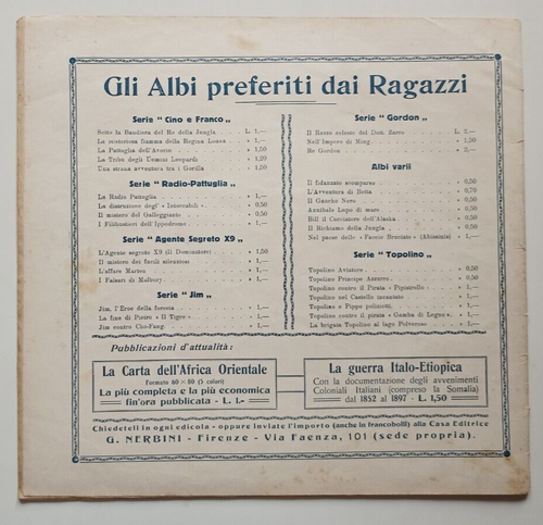 AVVENTURE DI GORDON III° EP. RE GORDON 1936 XIV NERBINI CVEB - Picture 2 of 5