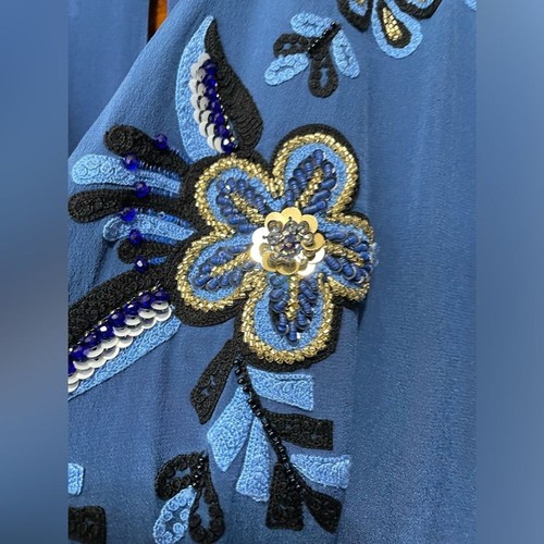 Figue Beaded Embroidered Maxi Occasion Formal Party Dress Size S Wedding Resort - Picture 5 of 9