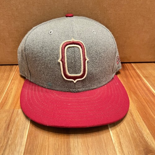 Baseballkappe Mütze Obey New Era passend 7 1/2 Logo bestickt genäht kastanienbraun grau