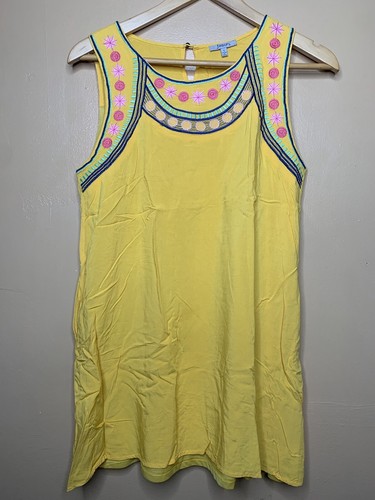 Camicetta donna Jodifl taglia media ampia graffetta gialla scollo a scoop foderata senza maniche - Foto 1 di 14